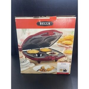 Bella Personal Pie Maker Red 4-Cup Mini Pie Baker Non-Stick 13585 New in Box